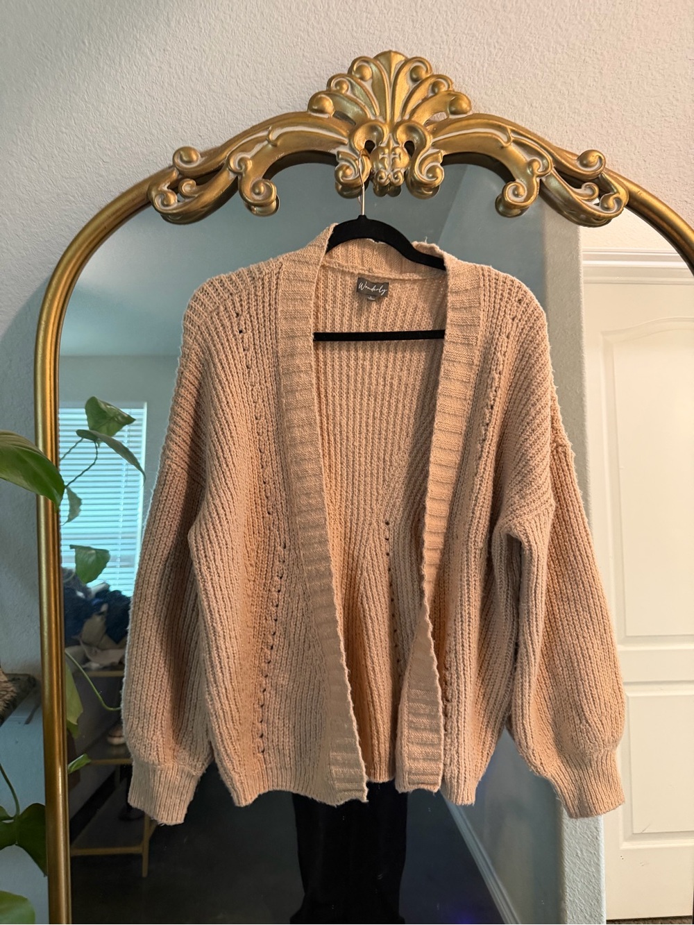 Cozy Open-Front Chunky Cardigan Sweater - Cream